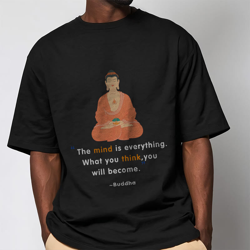 Tactile Cotton Crew Neck Mindful Meditation Tee