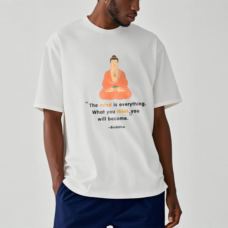 Tactile Cotton Crew Neck Mindful Meditation Tee