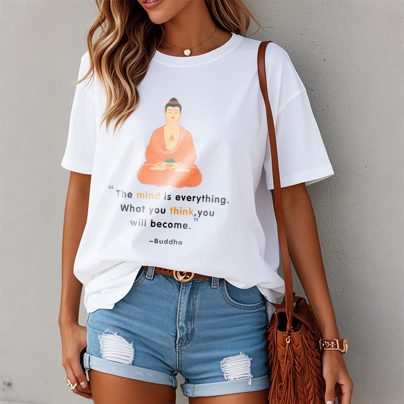 Tactile Cotton Crew Neck Mindful Meditation Tee