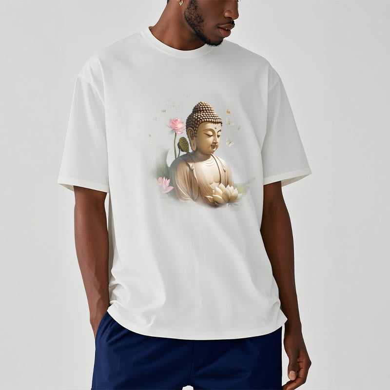 Lotus Butterfly Meditation Buddha Tee T-shirt