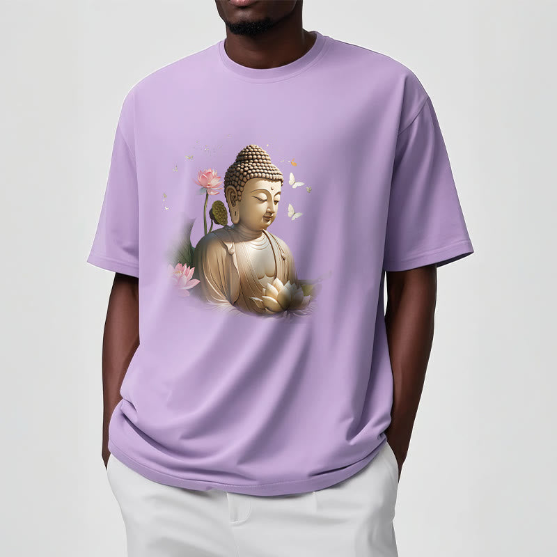 Lotus Butterfly Meditation Buddha Tee T-shirt