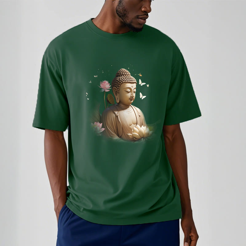 Lotus Butterfly Meditation Buddha Tee T-shirt