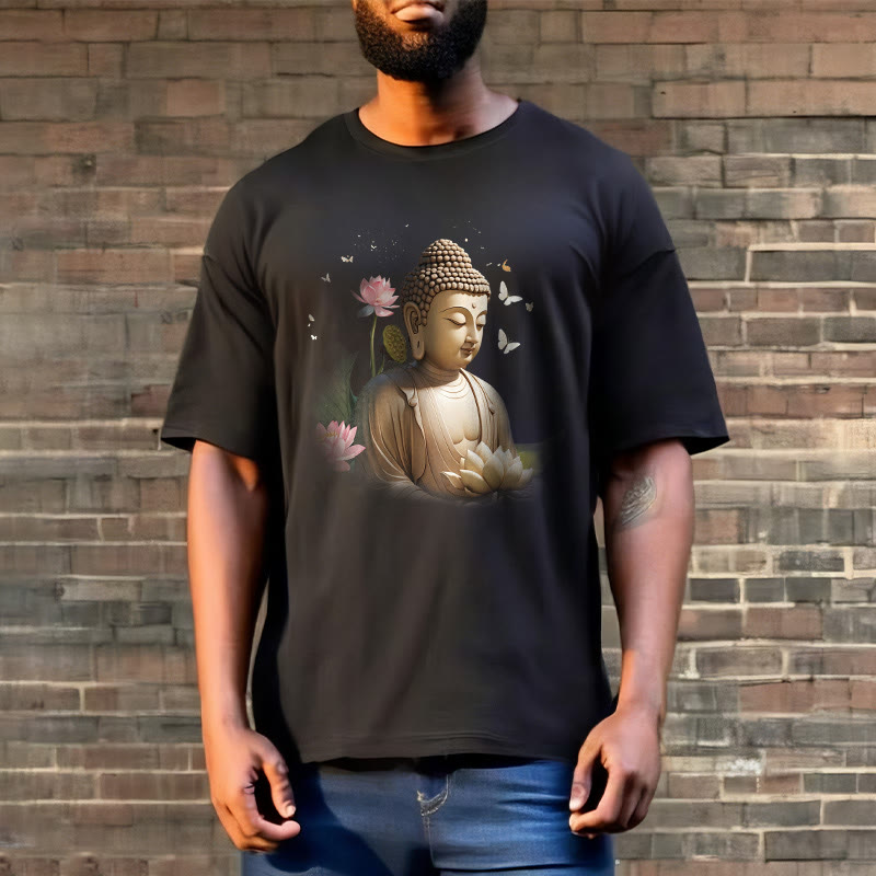 Lotus Butterfly Meditation Buddha Tee T-shirt