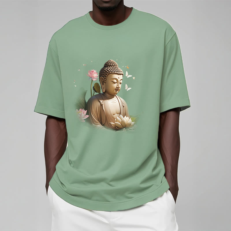 Lotus Butterfly Meditation Buddha Tee T-shirt