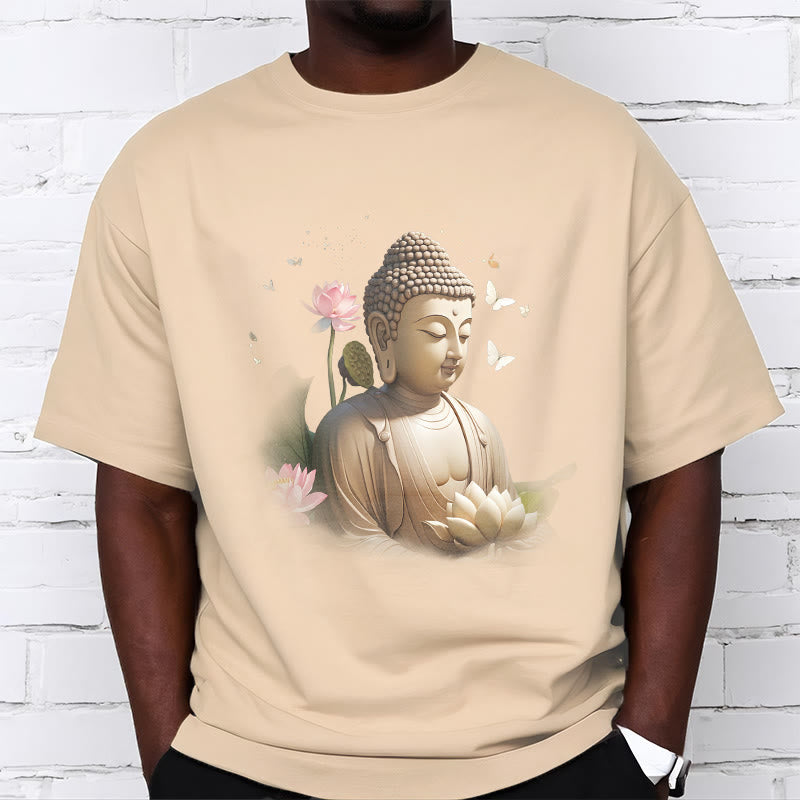 Lotus Butterfly Meditation Buddha Tee T-shirt