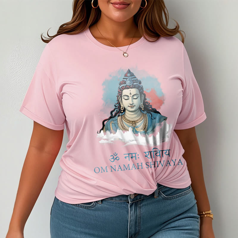Sanskrit OM NAMAH SHIVAYA Colorful Clouds Tee T-shirt
