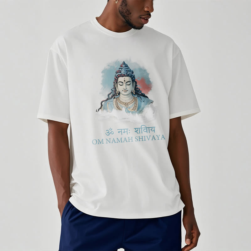 Sanskrit OM NAMAH SHIVAYA Colorful Clouds Tee T-shirt