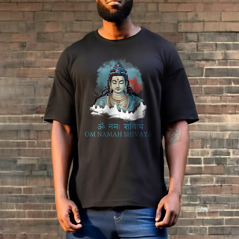 Sanskrit OM NAMAH SHIVAYA Colorful Clouds Tee T-shirt