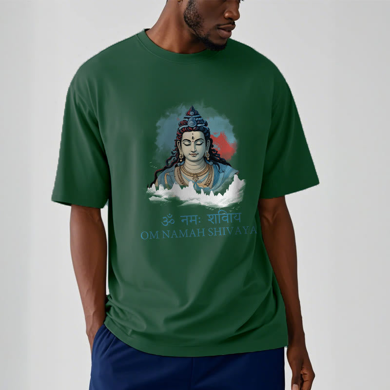 Sanskrit OM NAMAH SHIVAYA Colorful Clouds Tee T-shirt