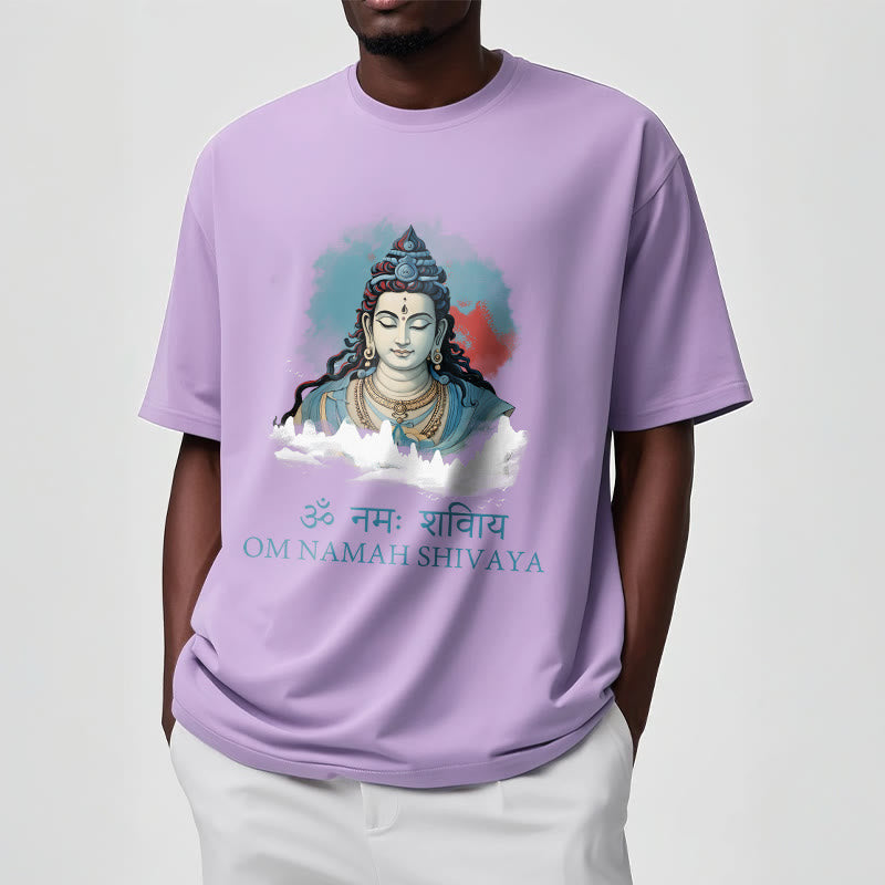 Sanskrit OM NAMAH SHIVAYA Colorful Clouds Tee T-shirt