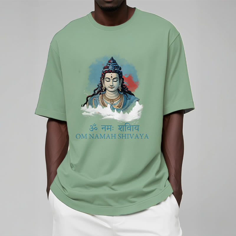 Sanskrit OM NAMAH SHIVAYA Colorful Clouds Tee T-shirt