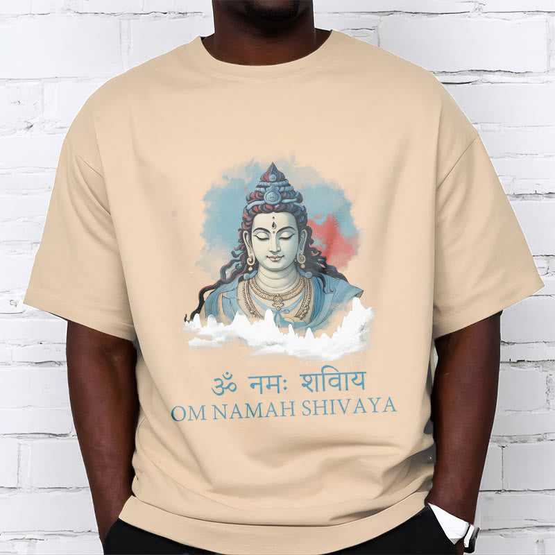 Sanskrit OM NAMAH SHIVAYA Colorful Clouds Tee T-shirt
