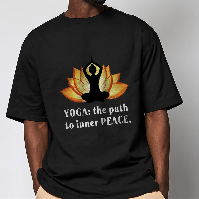 Yoga The Path To Inner Peace Lotus Tee T-shirt