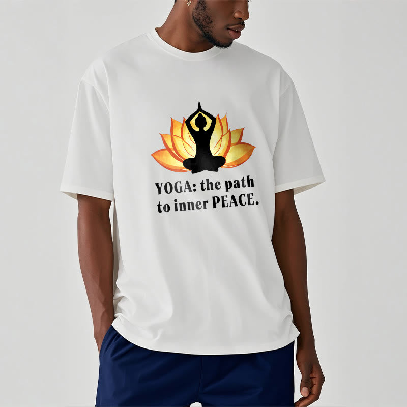Yoga The Path To Inner Peace Lotus Tee T-shirt