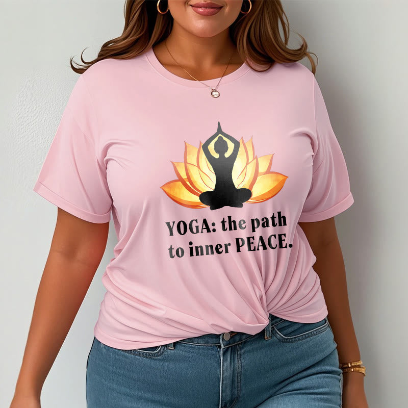 Yoga The Path To Inner Peace Lotus Tee T-shirt