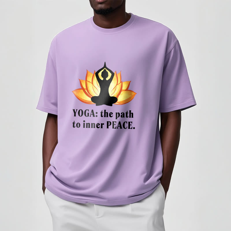 Yoga The Path To Inner Peace Lotus Tee T-shirt