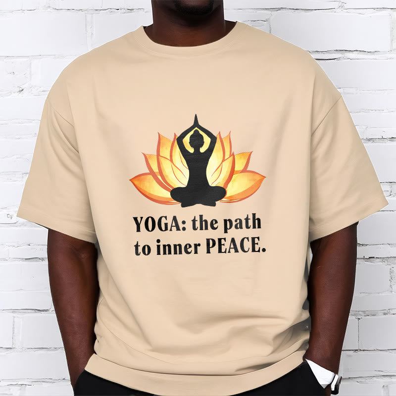 Yoga The Path To Inner Peace Lotus Tee T-shirt