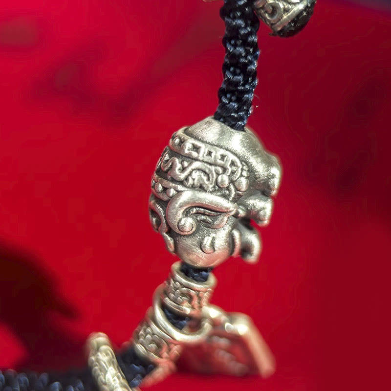 925 Sterling Silver Elephant Amulet Charm Red String Bracelet