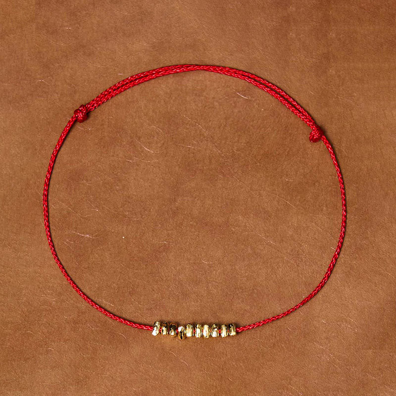 Handmade 925 Sterling Silver Small Pieces Protection Braided Ultra-Thin Rope Bracelet
