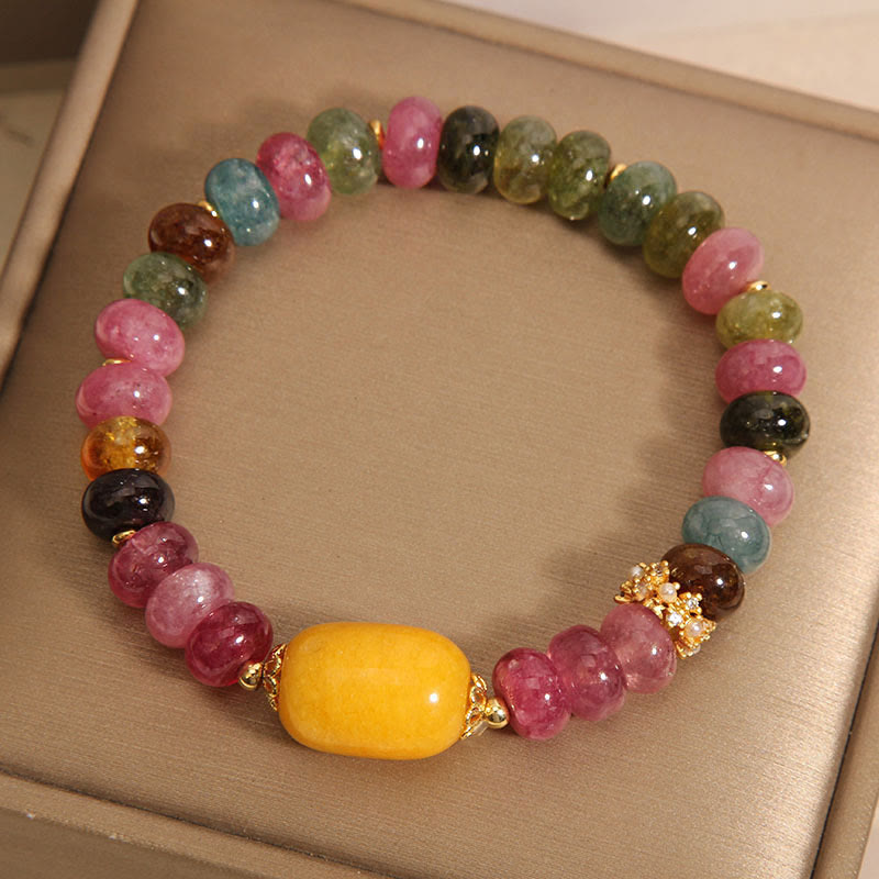 Natural Tourmaline Topaz Positive Bracelet