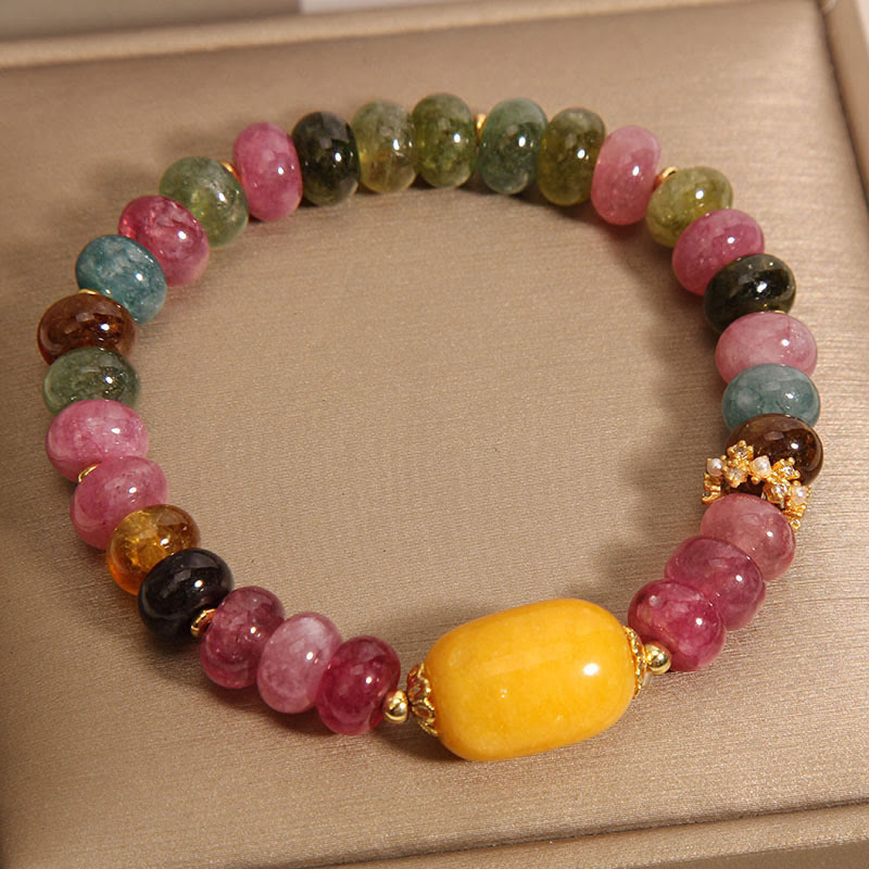 Natural Tourmaline Topaz Positive Bracelet