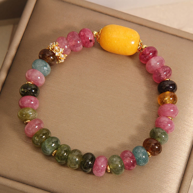 Natural Tourmaline Topaz Positive Bracelet