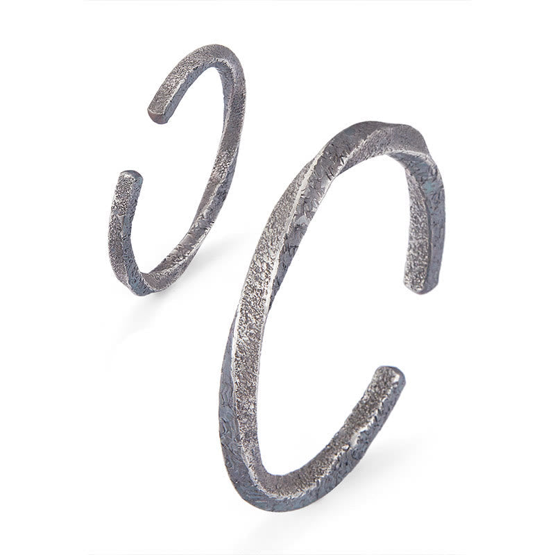 Retro 999 Sterling Silver Möbius Loop Eternal Love Cuff Bracelet Bangle