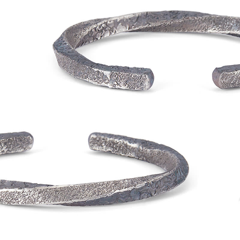 Retro 999 Sterling Silver Möbius Loop Eternal Love Cuff Bracelet Bangle