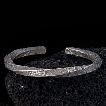 Retro 999 Sterling Silver Möbius Loop Eternal Love Cuff Bracelet Bangle