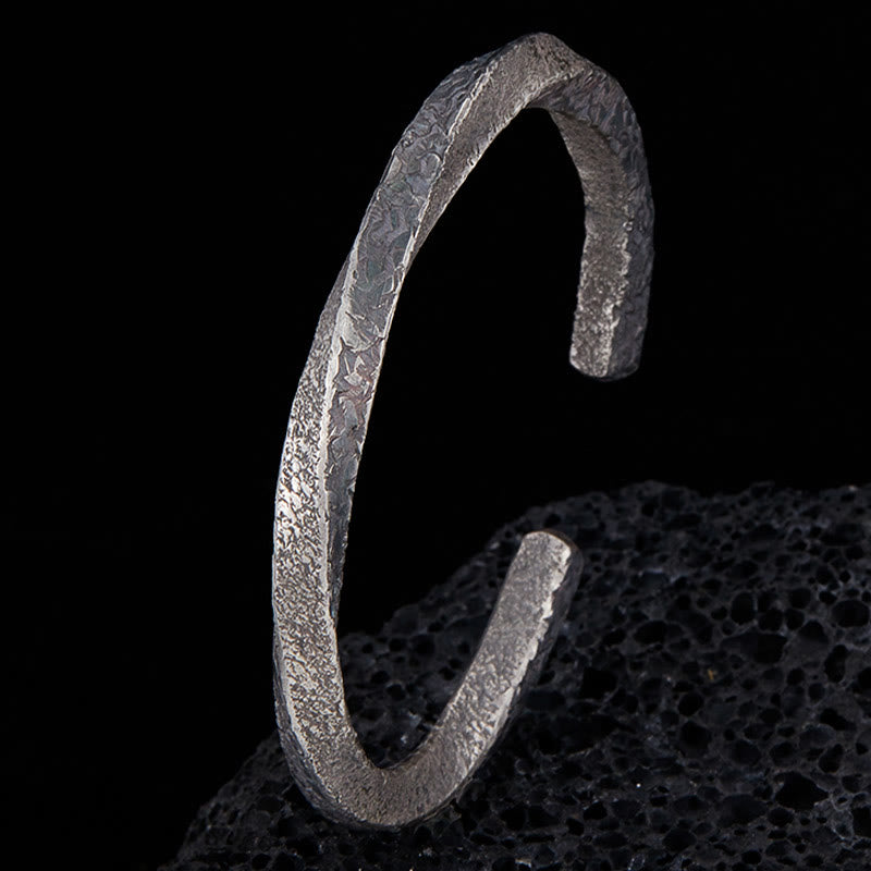 Retro 999 Sterling Silver Möbius Loop Eternal Love Cuff Bracelet Bangle