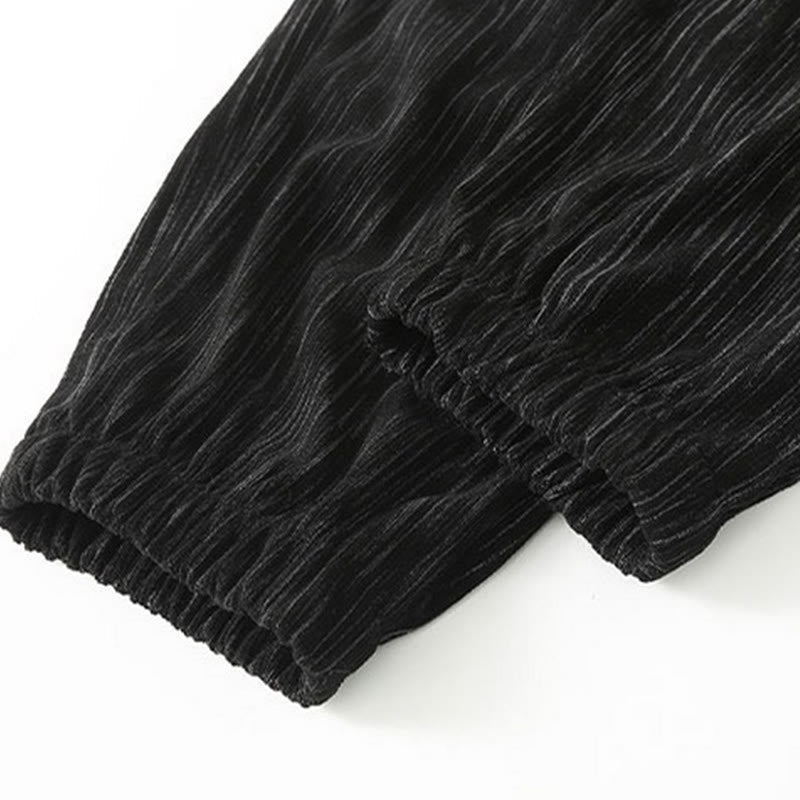 PLUS SIZE Summer Solid Color Design Drawstring Men's Straight Leg Pants With Pockets