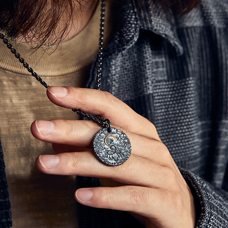 999 Sterling Silver 999 Gold 925 Sterling Silver Buddha Statue Lotus Necklace Pendant