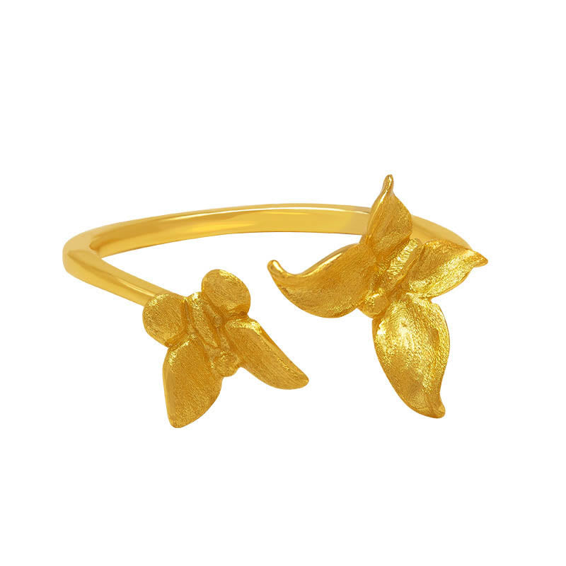 925 Sterling Silver Butterfly Love Ring