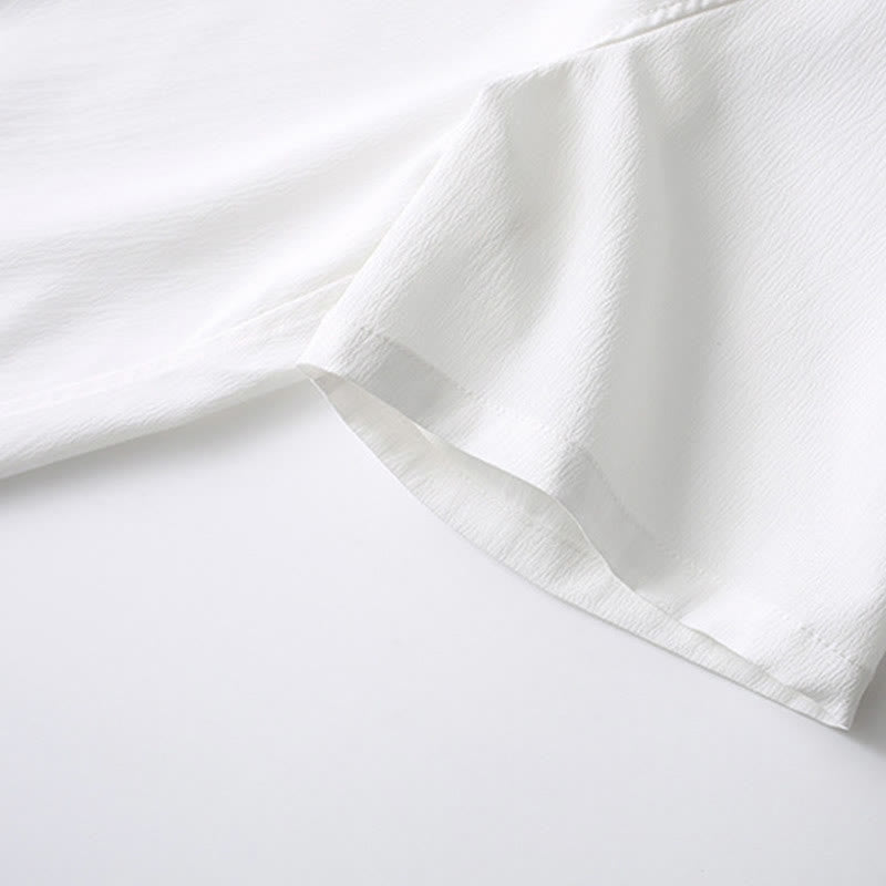 Lightweight Breathable Frog-Button Wide-Leg Meditation Suit