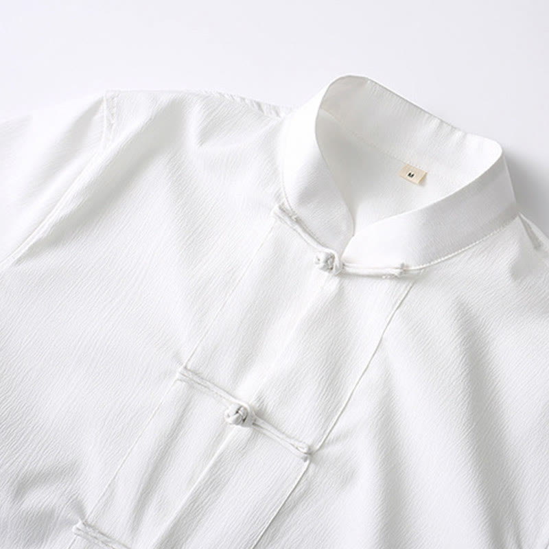 Lightweight Breathable Frog-Button Wide-Leg Meditation Suit