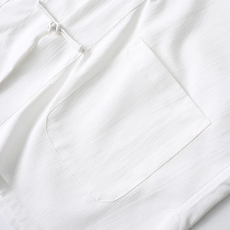Lightweight Breathable Frog-Button Wide-Leg Meditation Suit