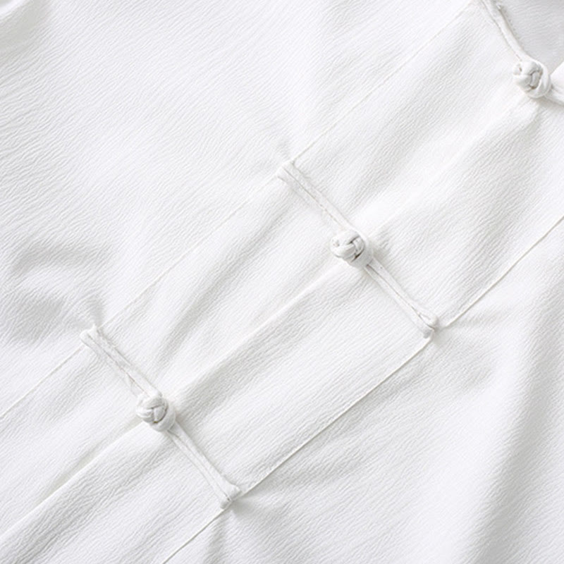 Lightweight Breathable Frog-Button Wide-Leg Meditation Suit