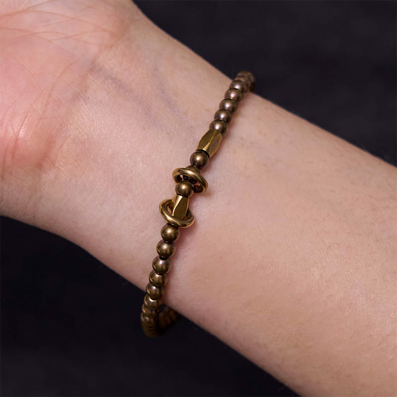 "Wishing You Balance and Strength" Brass Bracelet Includes Gift Message Card