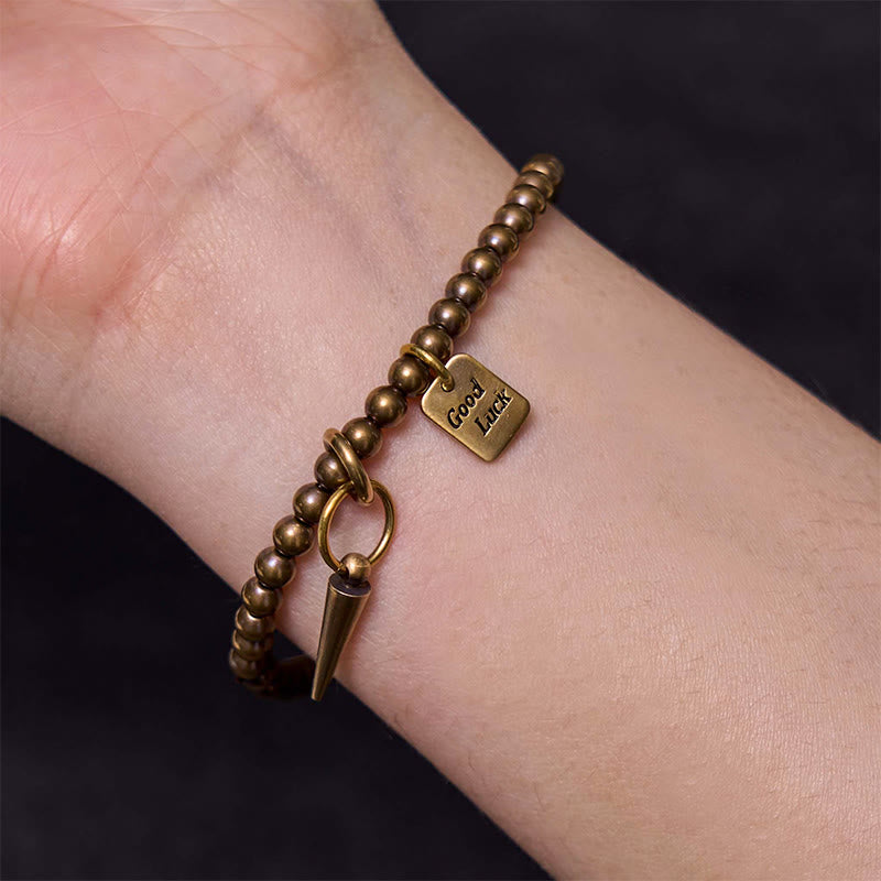 Vintage Copper Brass Beads Fortune Balance Bracelet