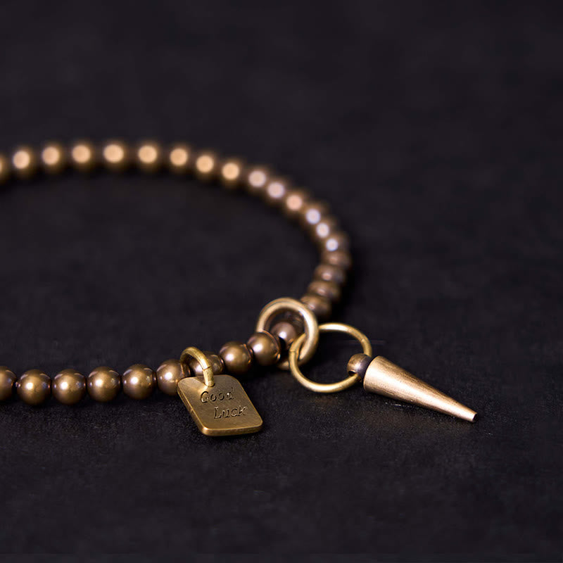 Vintage Copper Brass Beads Fortune Balance Bracelet