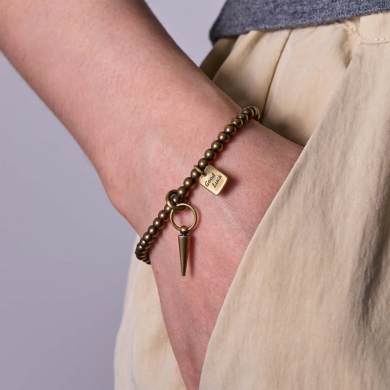 Vintage Copper Brass Beads Fortune Balance Bracelet