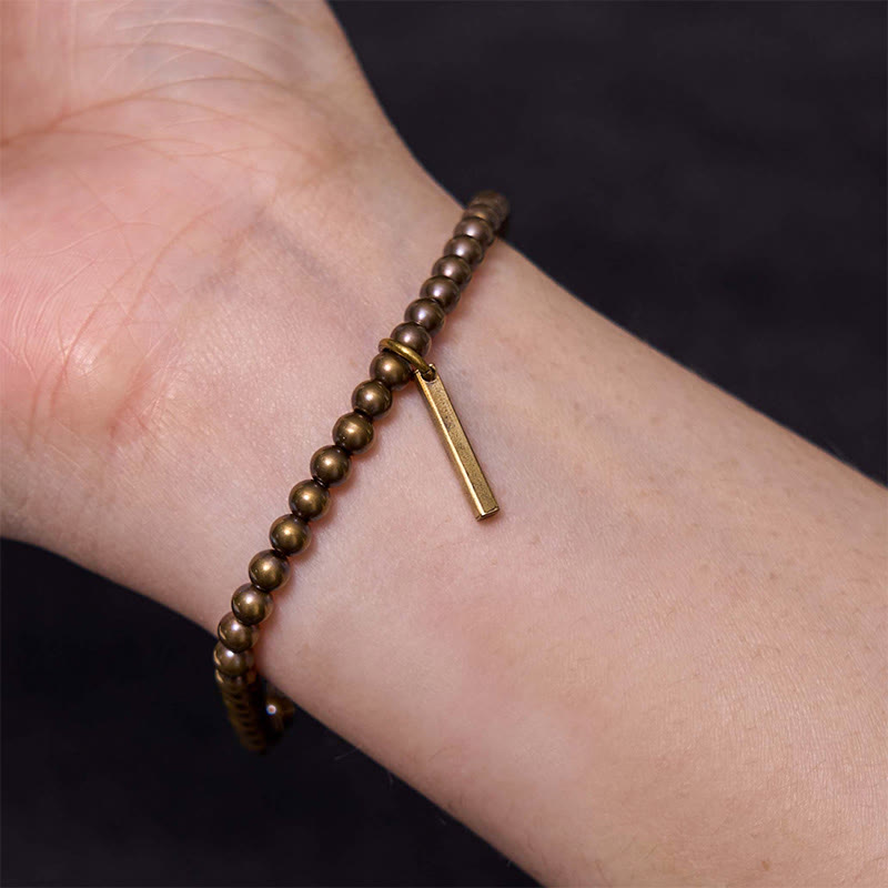 Pure Copper Brass Beads Self Care Healing Bracelet