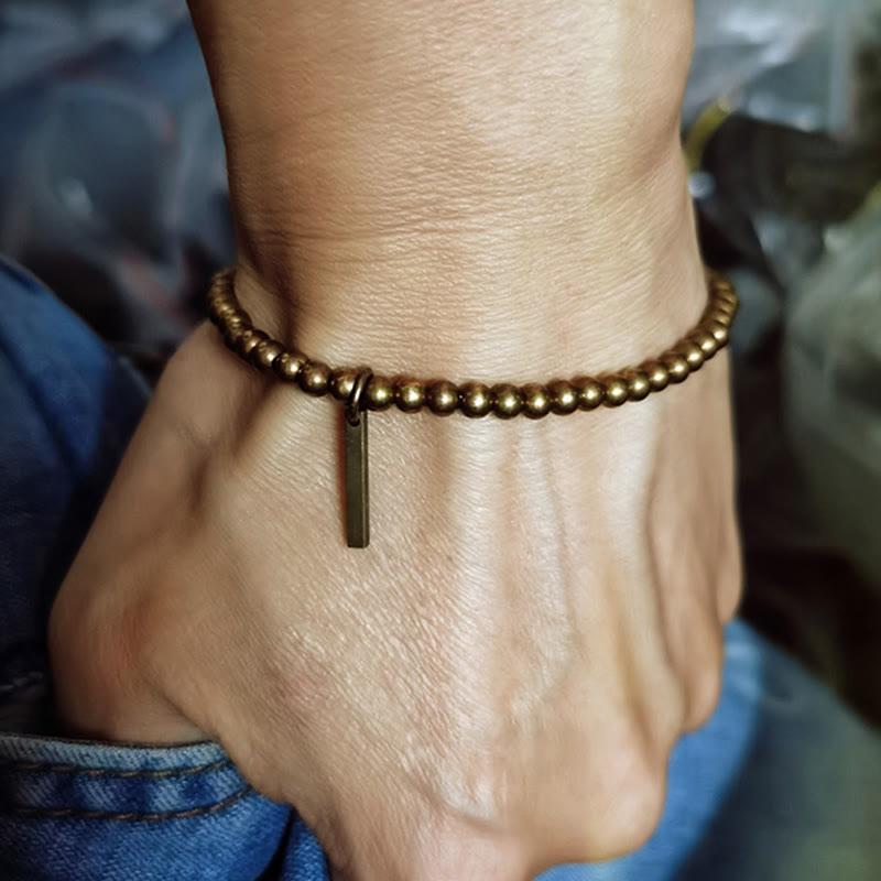 Pure Copper Brass Beads Self Care Healing Bracelet