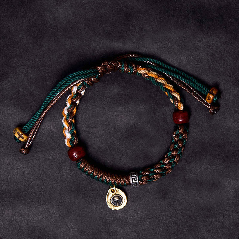 Tibetan Bone Beads Luck Rope Bracelet