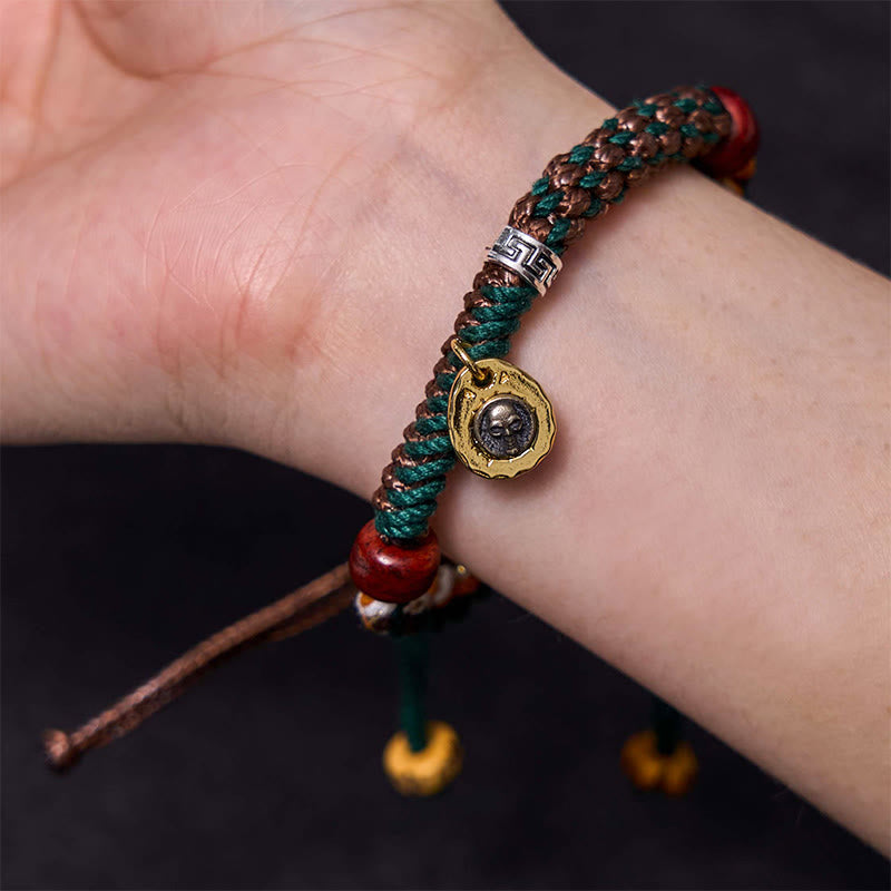 Tibetan Bone Beads Luck Rope Bracelet