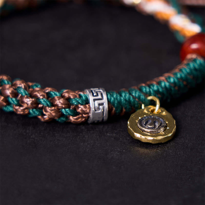 Tibetan Bone Beads Luck Rope Bracelet