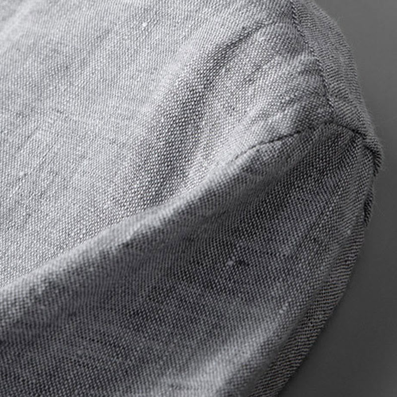 Breathable Linen Stand Collar Meditation Shirt
