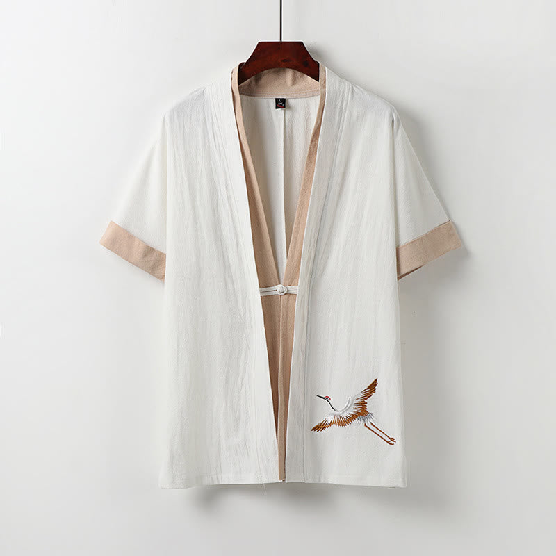 Structured Cotton Frog-Button Meditation Shirt