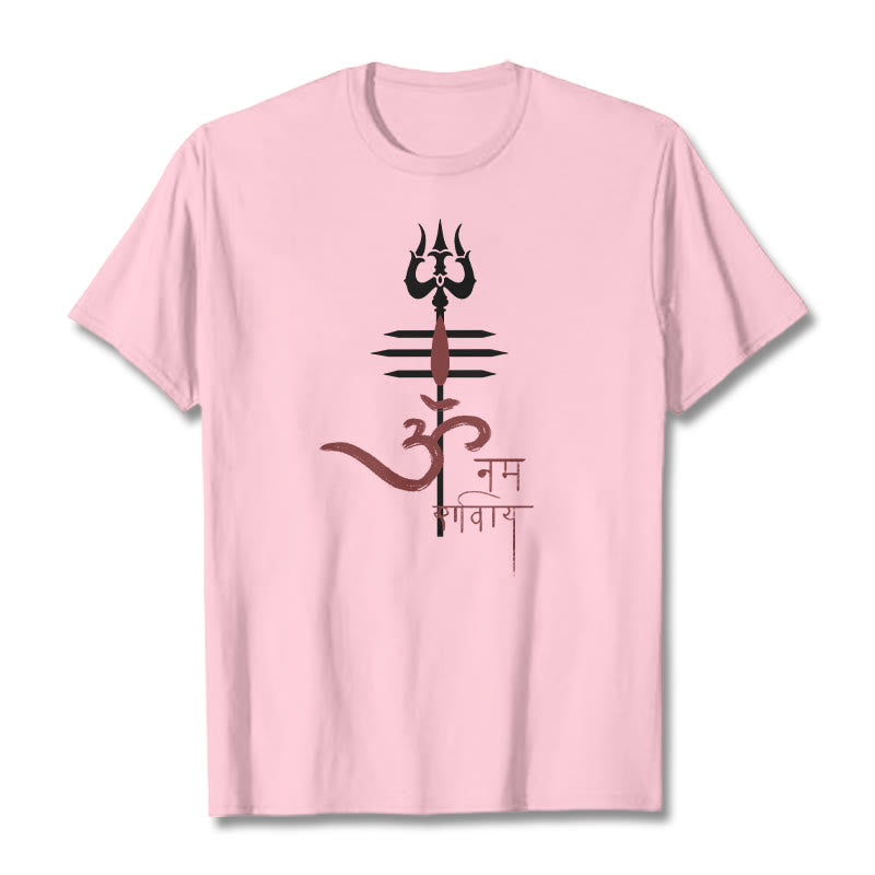 OM NAMAH SHIVAYA Trident Cotton Tee T-shirt