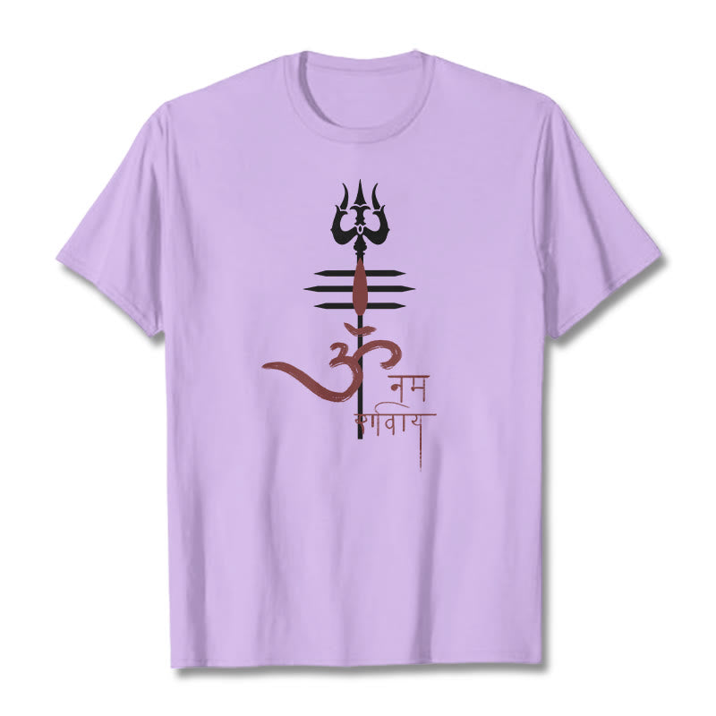 OM NAMAH SHIVAYA Trident Cotton Tee T-shirt